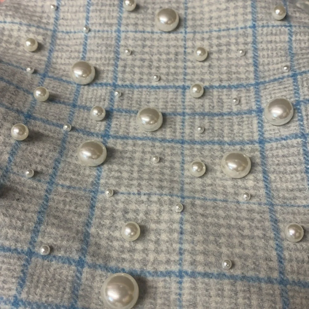 Lele SADOUGHI Embellished pearl plaid beret new without tags